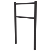 Bicycle lean-on hoop | with flat or ball head | with flat head, for casting in concrete | hot-dip galvanized and coated DB 703